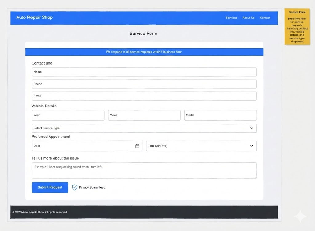 Service form
