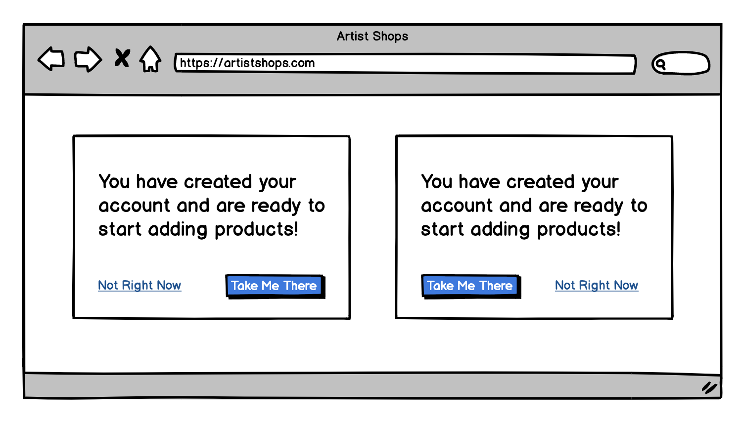 Button design placement example