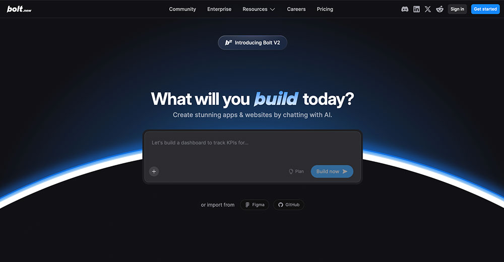 Bolt home page