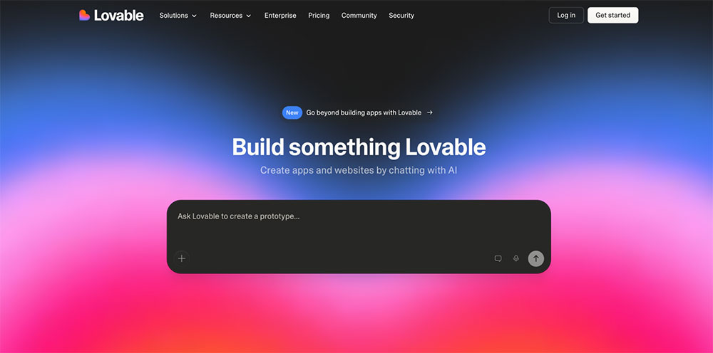 Lovable home page