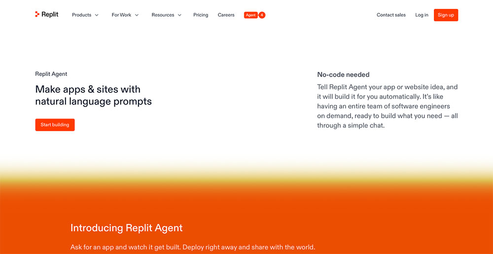 Replit home page