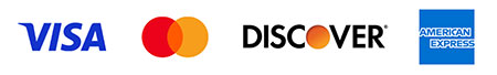 Logos of accepted credit card companies