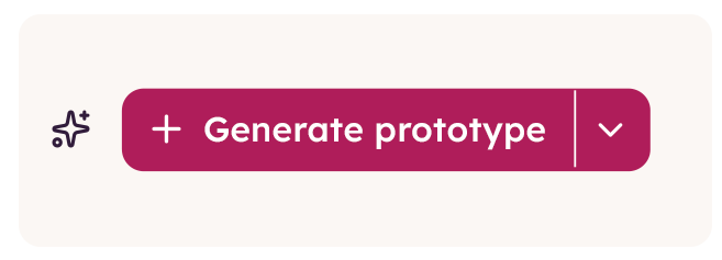 The Balsamiq AI Generate prototype button