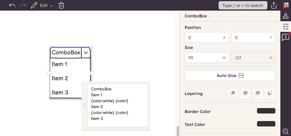 How to add a blank row to a combobox or menu element